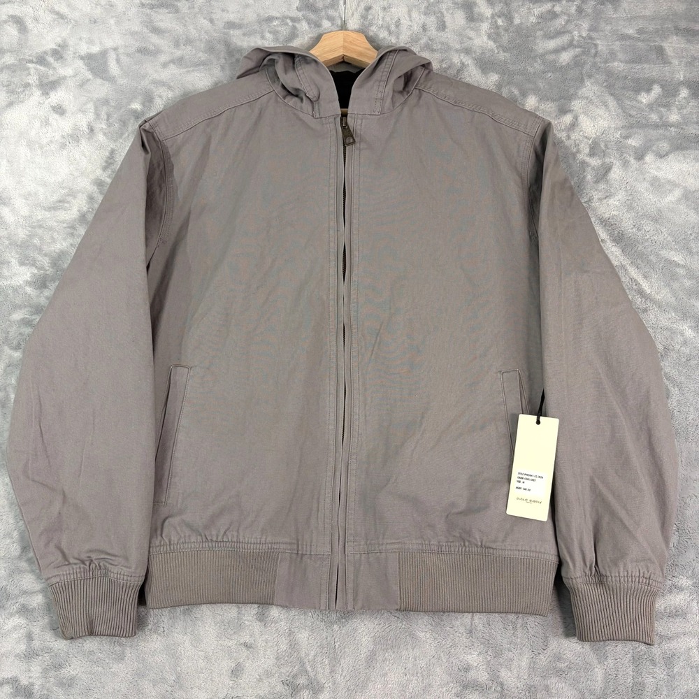 Public Supply NYC Mens Size Medium Pockets Hooded Jacket Cool Grey NEW